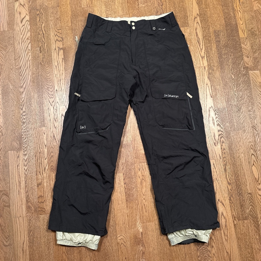 Burton AK Gore-tex Waterproof Black Cargo Snowboarding Pants Mens XL
